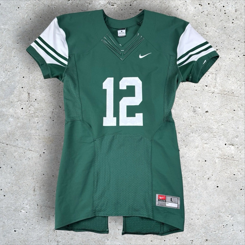Nike Pro Combat Speed Jersey #12 Green White Size Large Pro Cut New York Jets
